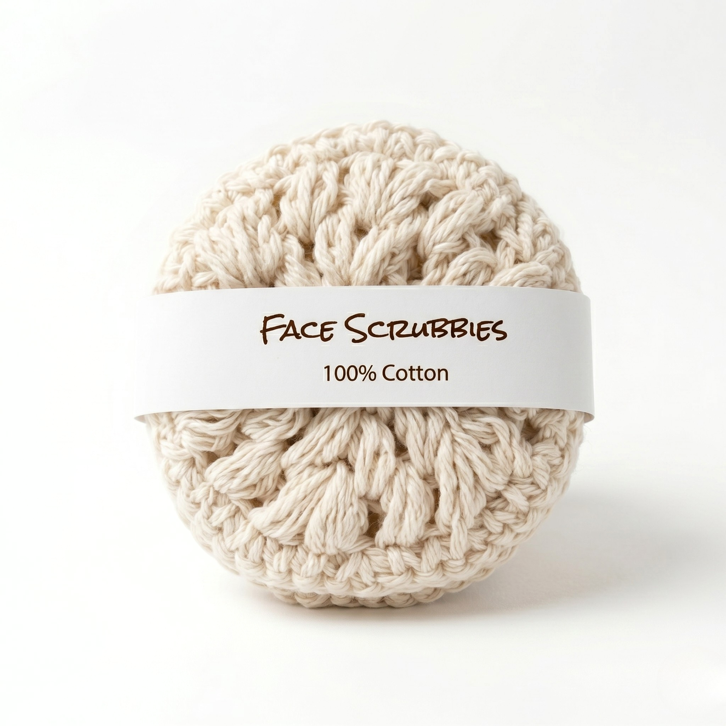 cream coloured cotton face scrubbies by Embody Nature