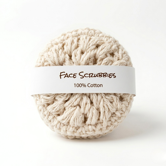 cream coloured cotton face scrubbies by Embody Nature