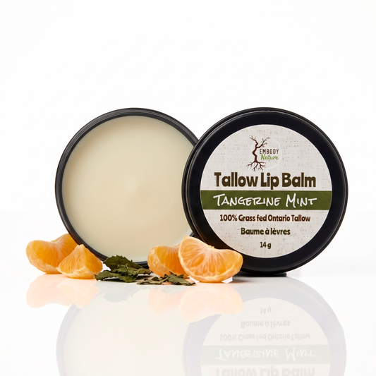 Embody Nature's Tallow Lip Balm - scented with Tangerine Lime