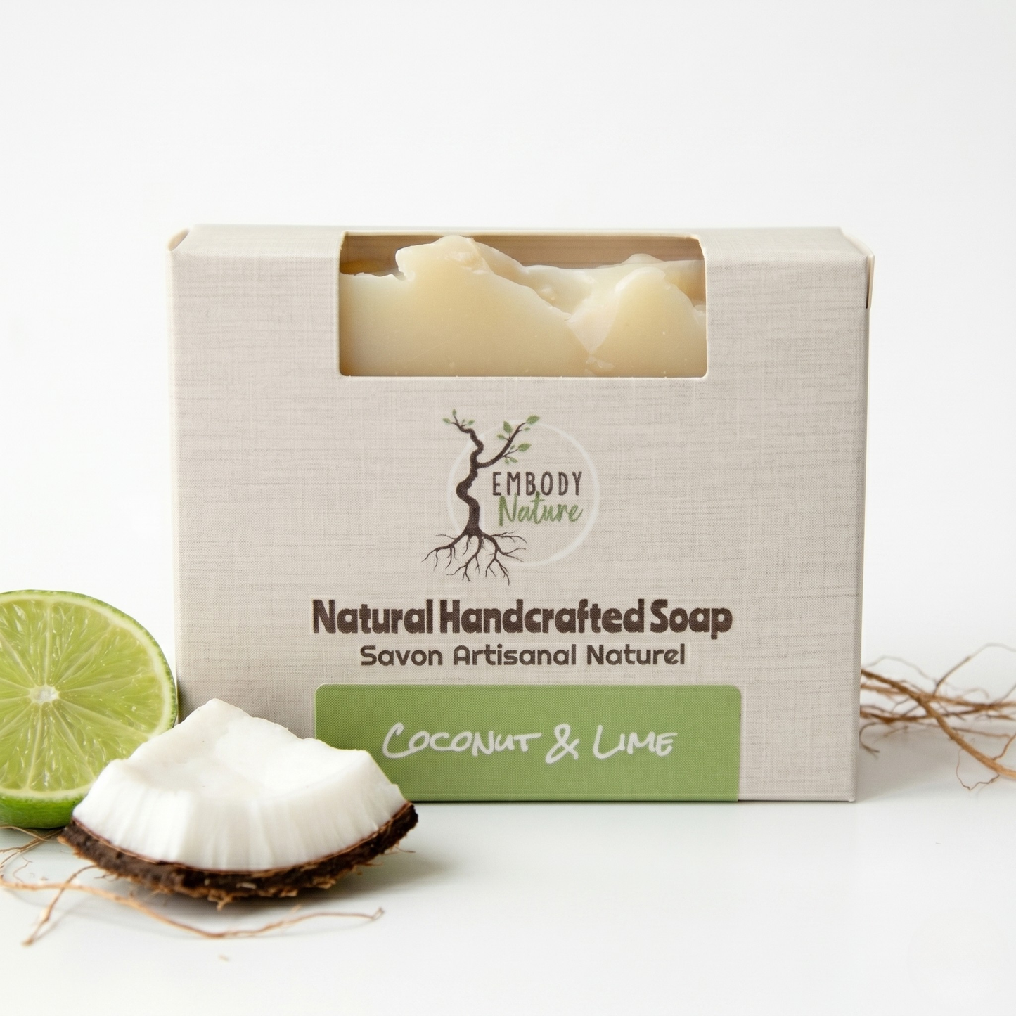 Coconut Lime handcrafted all natural soap by Embody Nature