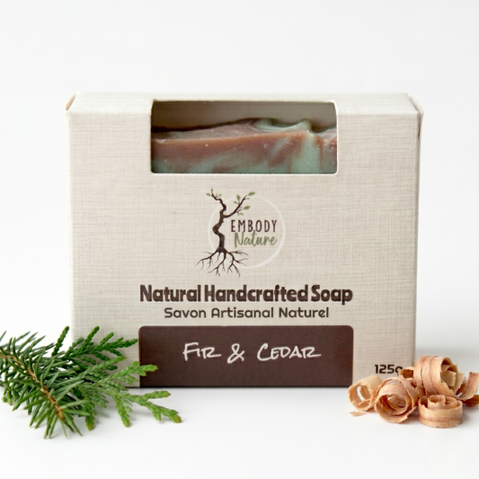 Embody Natures Fir and Cedar natural handcrafted soap bar