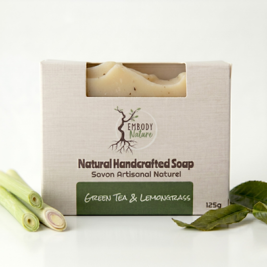 Embody Nature's Green Tea and Lemongrass all natural soap bar
