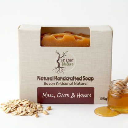 All natural Milk Oats and Honey Soap bar by Embody Nature